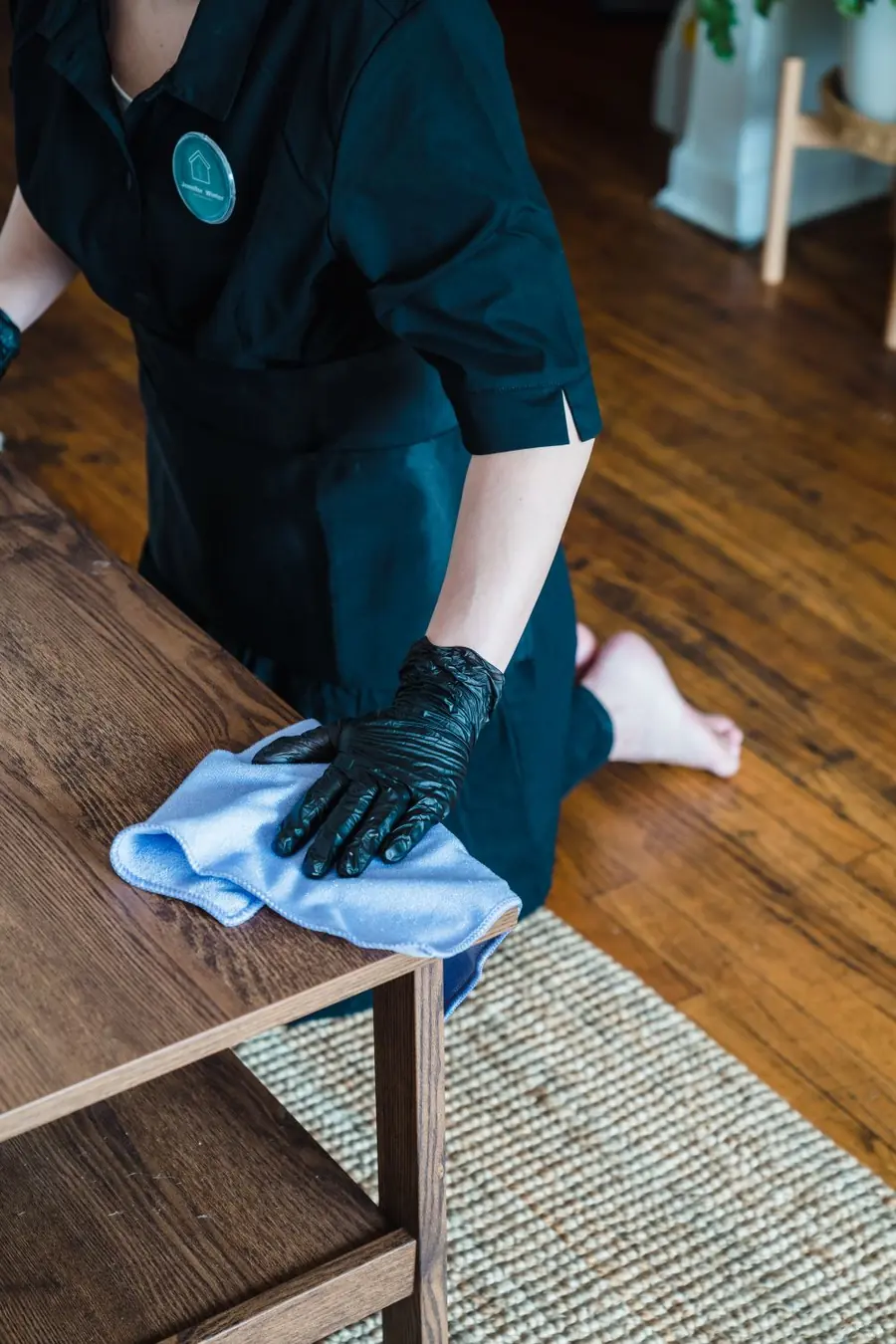 Professional cleaning of a modern office space